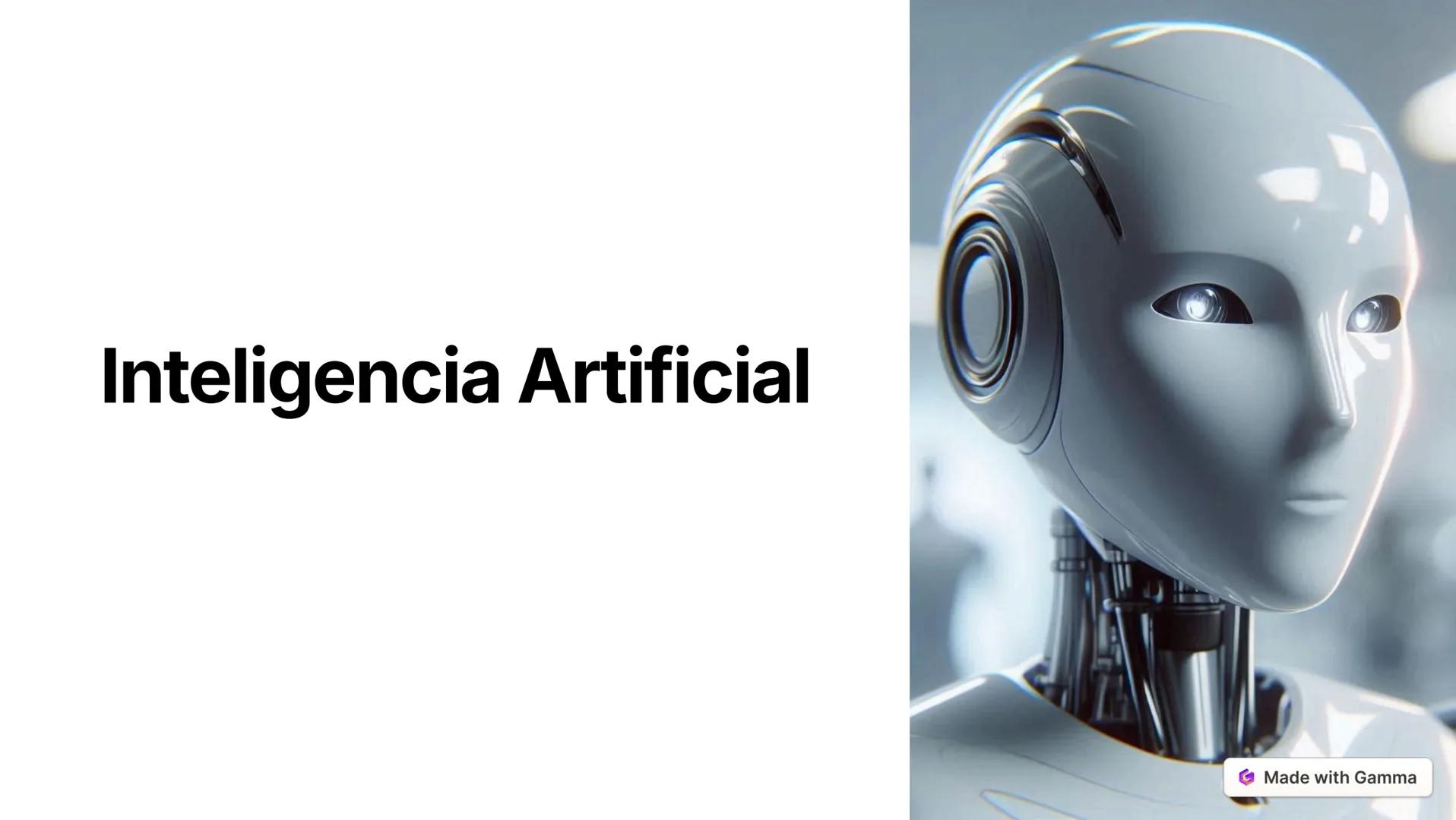 Inteligencia Artificial
Made with Gamma --- OCR Start ---
Conceptos relacionados con la IA
Inteligencia Artificial
La IA es la capacidad de