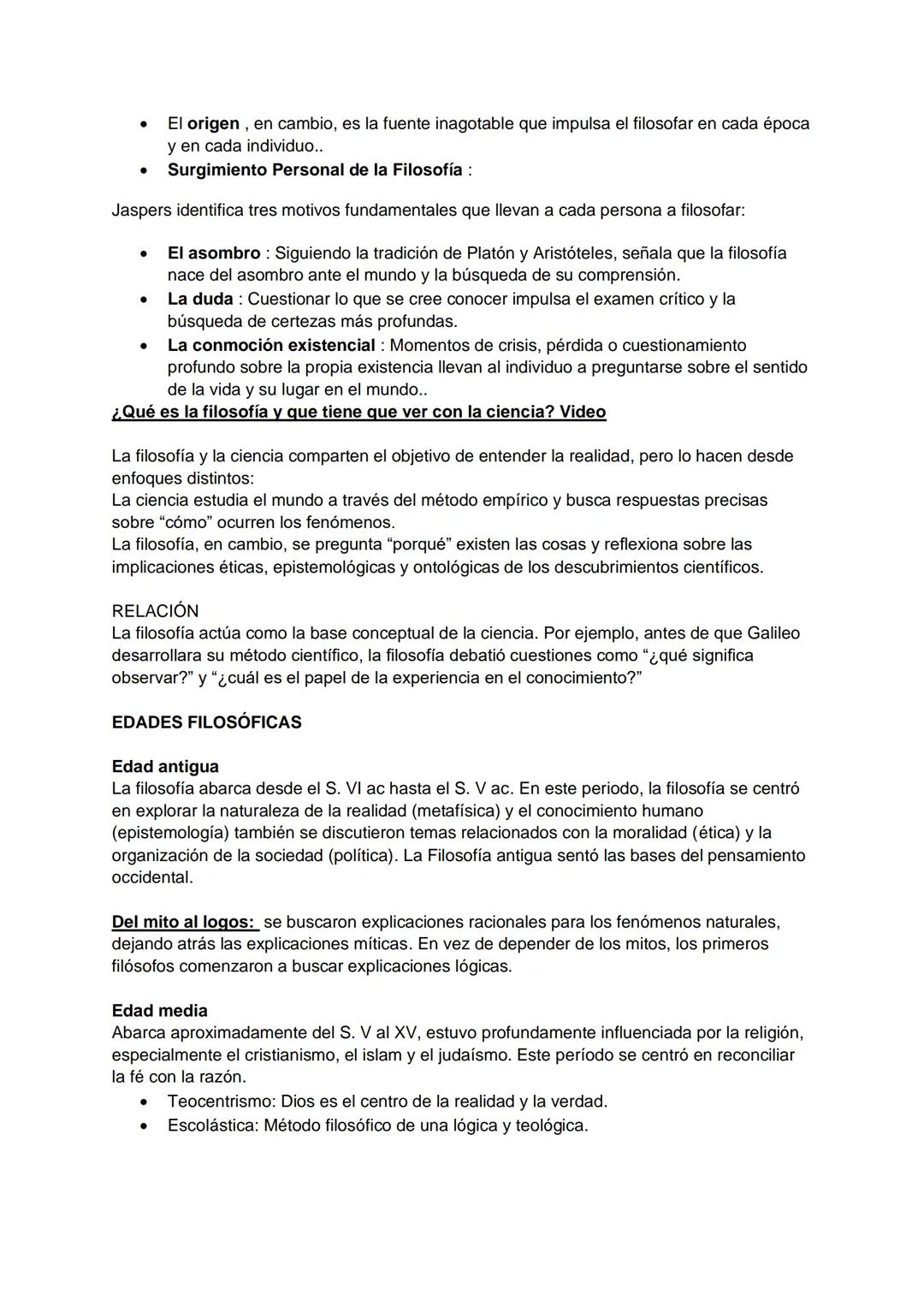 # Resumen Filosofia:
Definición: La palabra Filosofía surge de la expresión "amor al saber" y algunos la
definen como la "madre de las cienc
