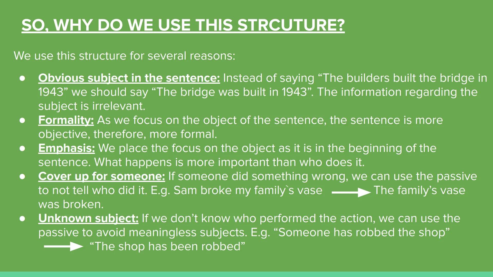 # PASSIVE VOICE
DEFINITION, USES, STRUCTURES AND EXAMPLES. # PASSIVE VOICE
DEFINITION, USES, STRUCTURES AND EXAMPLES. # SO...WHAT IS PASSI