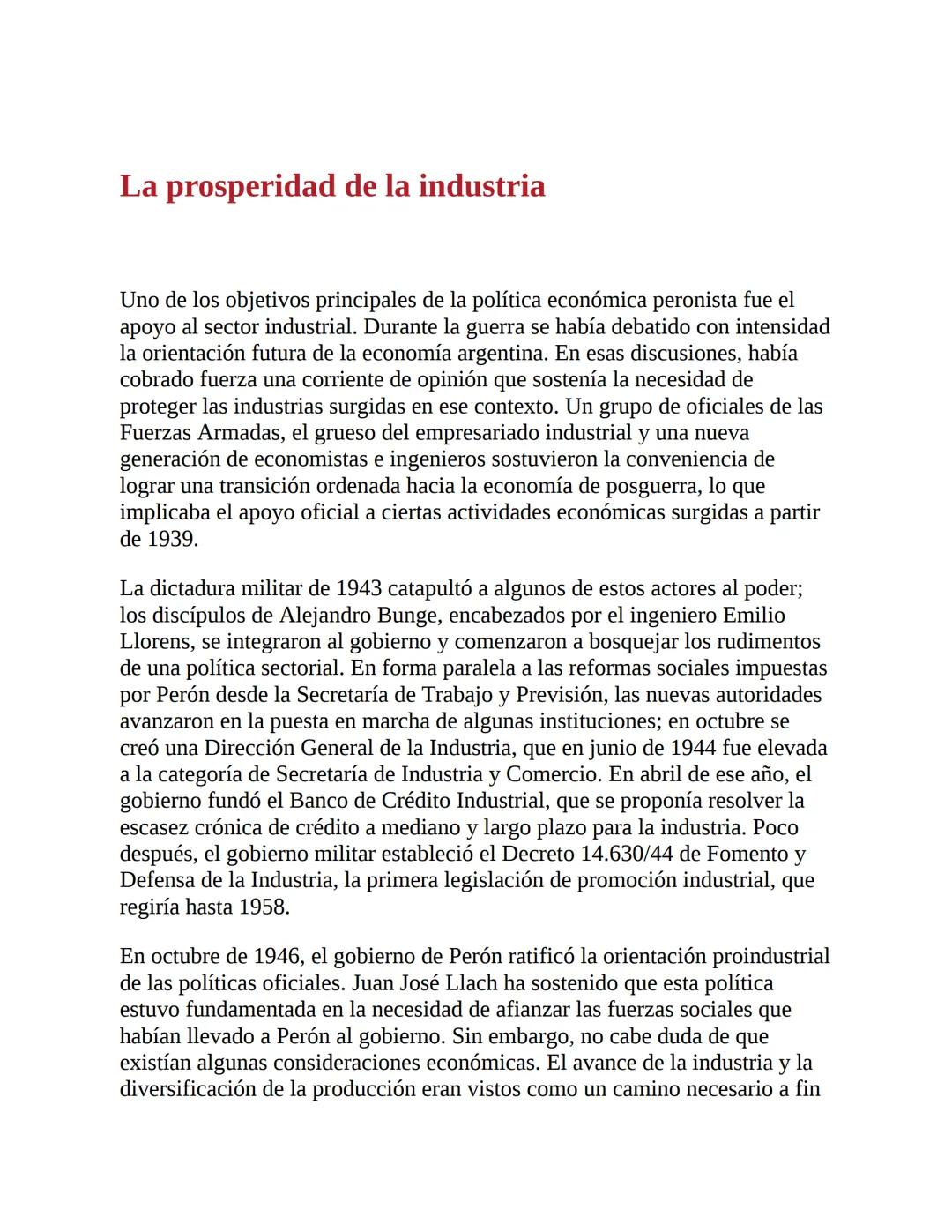 3. La economía del primer peronismo (1946-1955)
La década peronista fue -y aún es- un período clave para explicar el
desenvolvimiento de la