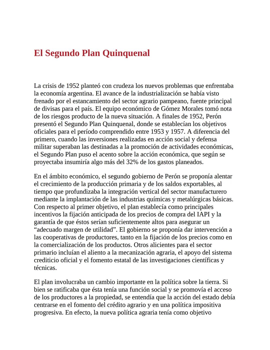 3. La economía del primer peronismo (1946-1955)
La década peronista fue -y aún es- un período clave para explicar el
desenvolvimiento de la