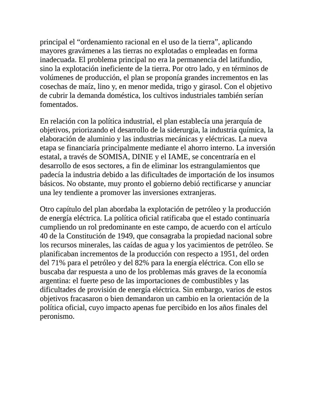 3. La economía del primer peronismo (1946-1955)
La década peronista fue -y aún es- un período clave para explicar el
desenvolvimiento de la