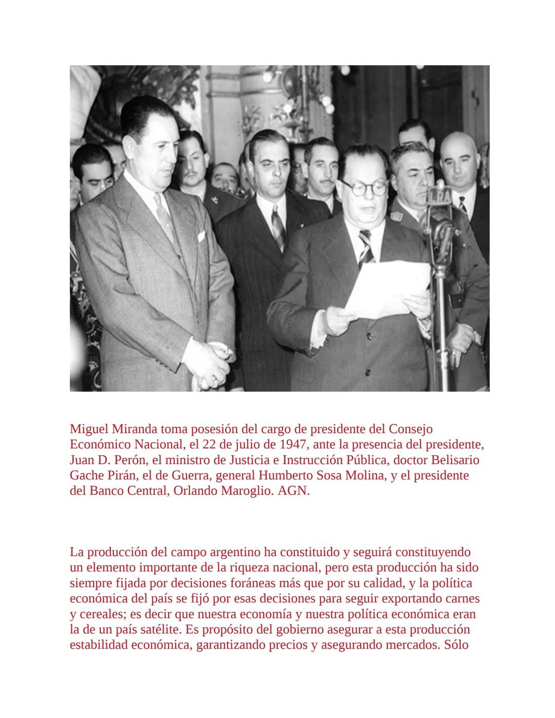 3. La economía del primer peronismo (1946-1955)
La década peronista fue -y aún es- un período clave para explicar el
desenvolvimiento de la