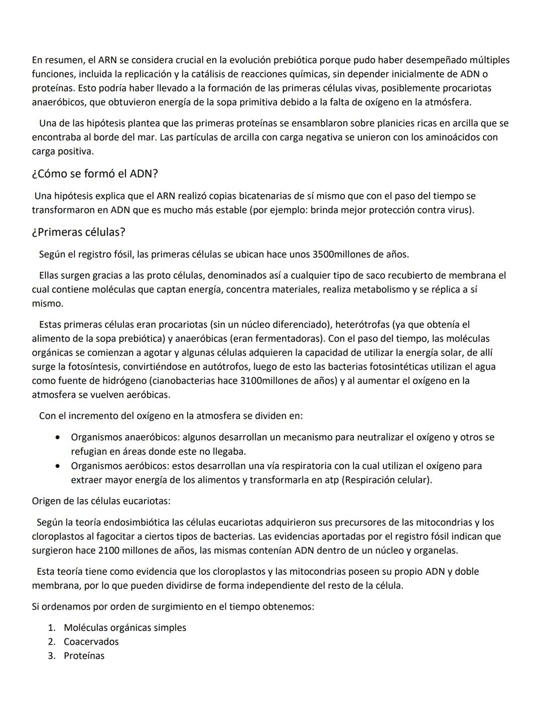 Unidad N°1:
Origen de la vida:
Para explicar el origen de la vida, debemos comprender como inicio todo, comenzando por el inicio del
unive