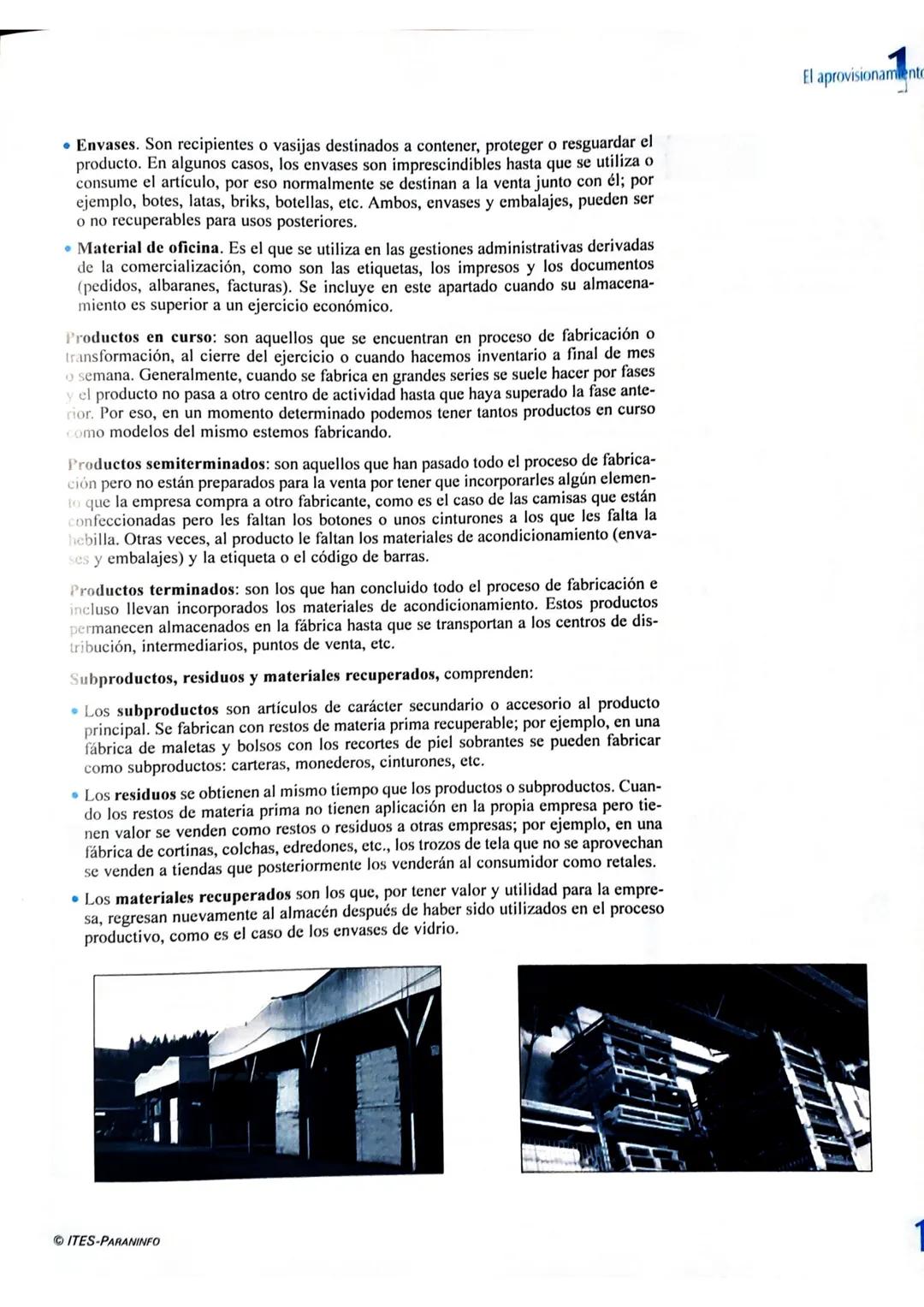 # Capítulo
# 1
# El aprovisionamiento
## Introducción
La gestión del aprovisionamiento es uno de los mayores problemas que se plan-
tean