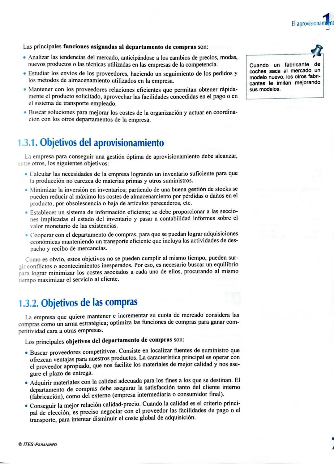 # Capítulo
# 1
# El aprovisionamiento
## Introducción
La gestión del aprovisionamiento es uno de los mayores problemas que se plan-
tean