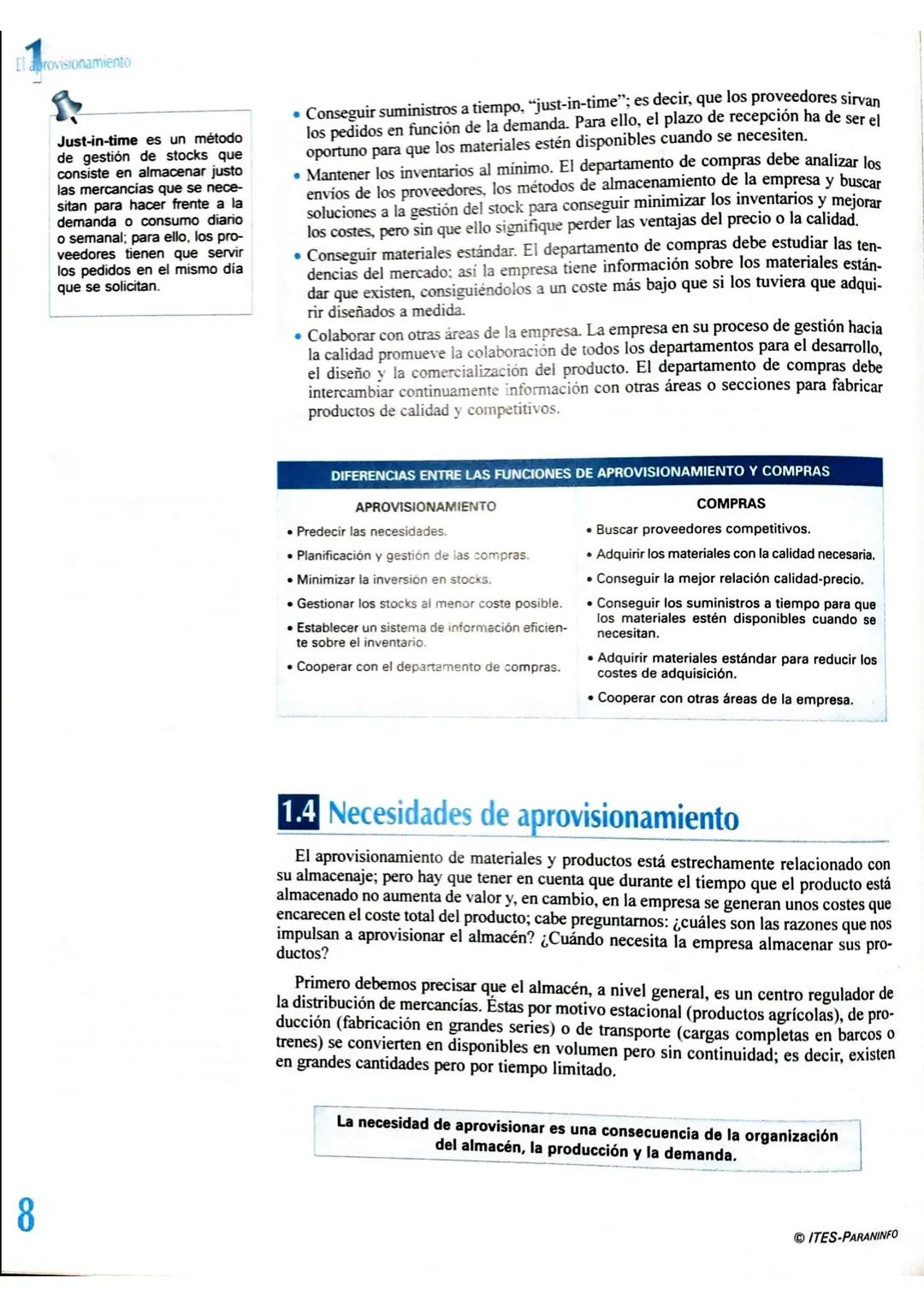 # Capítulo
# 1
# El aprovisionamiento
## Introducción
La gestión del aprovisionamiento es uno de los mayores problemas que se plan-
tean