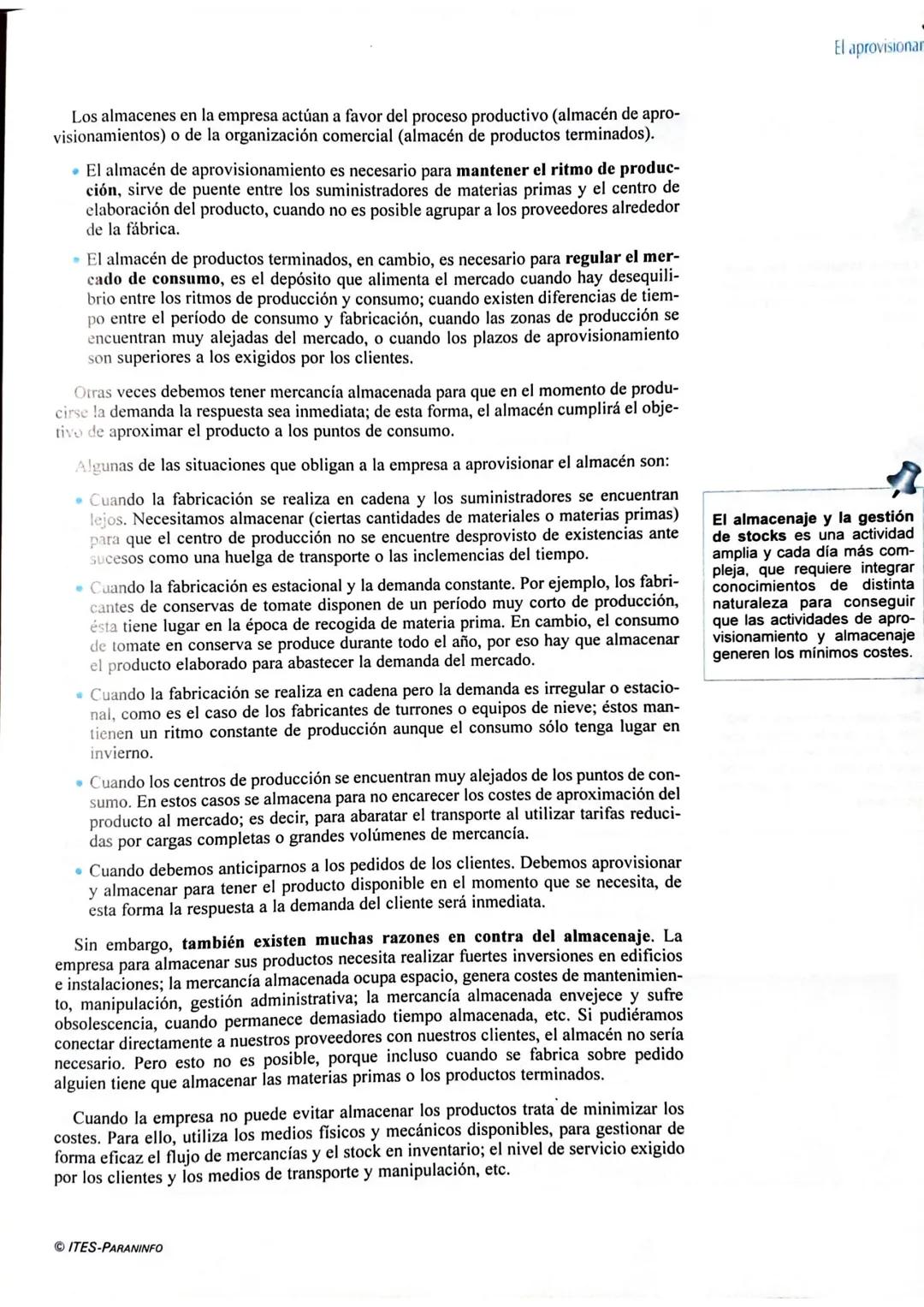 # Capítulo
# 1
# El aprovisionamiento
## Introducción
La gestión del aprovisionamiento es uno de los mayores problemas que se plan-
tean
