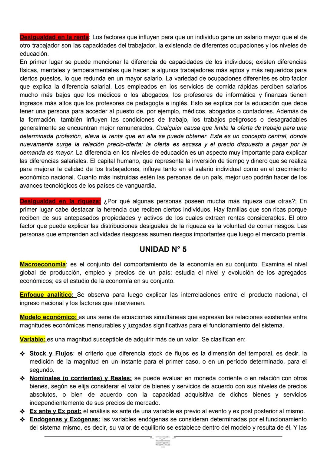 # UNIDAD N° 1
**Economía:** Es una ciencia que estudia las formas de conductas y actividades humanas que se vinculan
con la asignación y ad