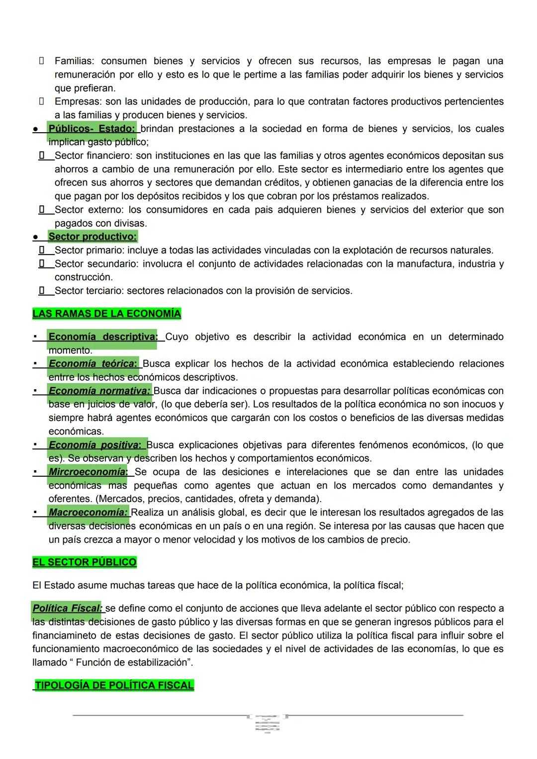 # UNIDAD N° 1
**Economía:** Es una ciencia que estudia las formas de conductas y actividades humanas que se vinculan
con la asignación y ad