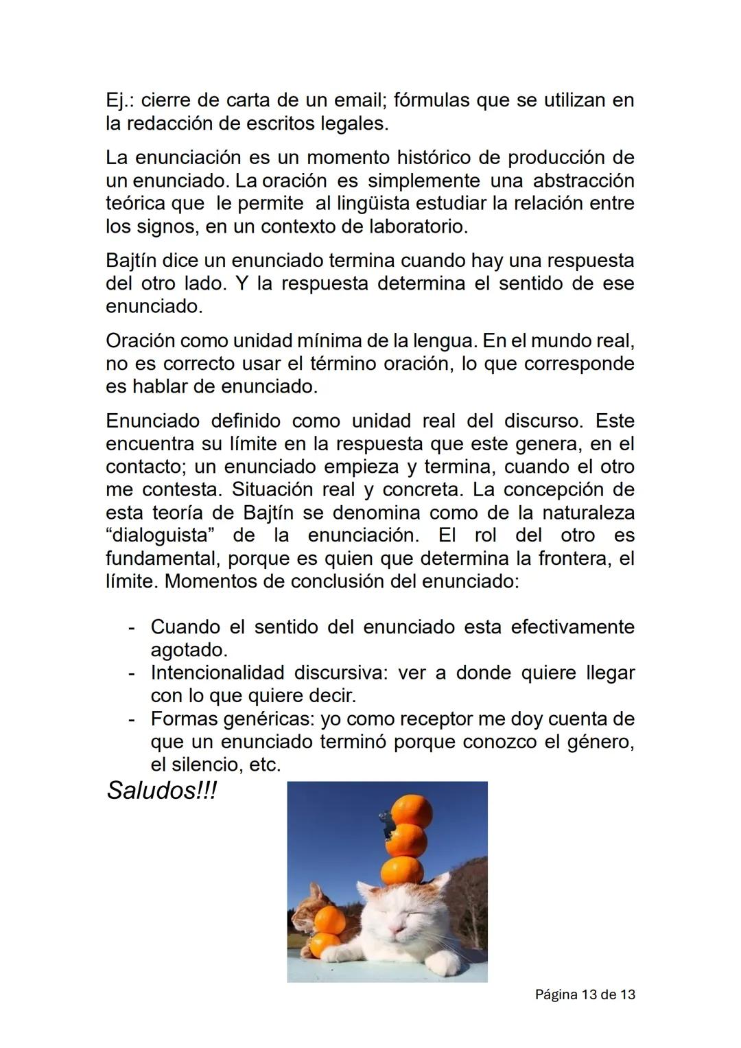 --- OCR Start ---
Cam Vail Cruz.
Herramientas del lenguaje verbal, CINO 2024.
RESUMEN DEL TEXTO TEÓRICO DE BAJTÍN.
(Lo que esté en cursiva e