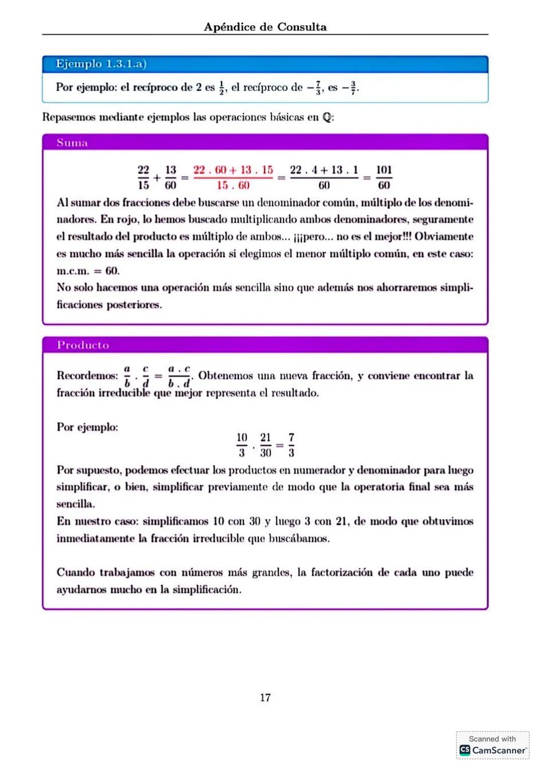 # Apéndice de Consulta
1. **Conjuntos Numéricos**
Haremos en este apéndice una breve revisión de los conjuntos numéricos conocidos, sus no