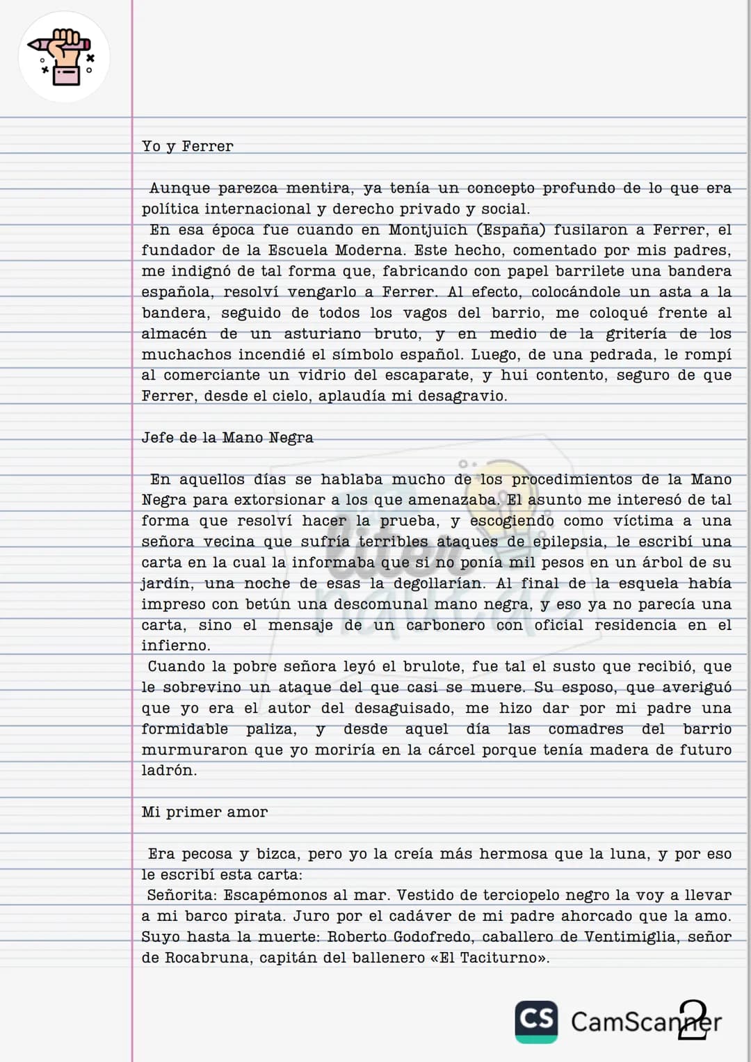 # Actividades para el 1er día
Autobiografía
Redactar tu autobiografía intercalando datos
inventados basados en hechos reales.
* Para em