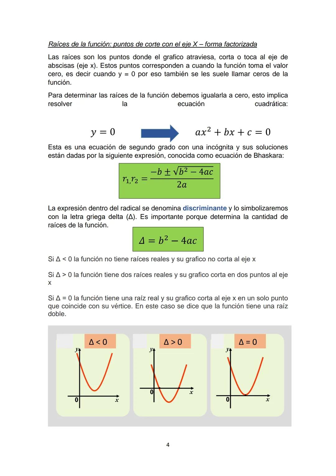 # Función cuadrática
Una función cuadrática es una función polinómica que tiene la siguiente forma
general:
$y = ax^2 + bx + c$
Termino
c
