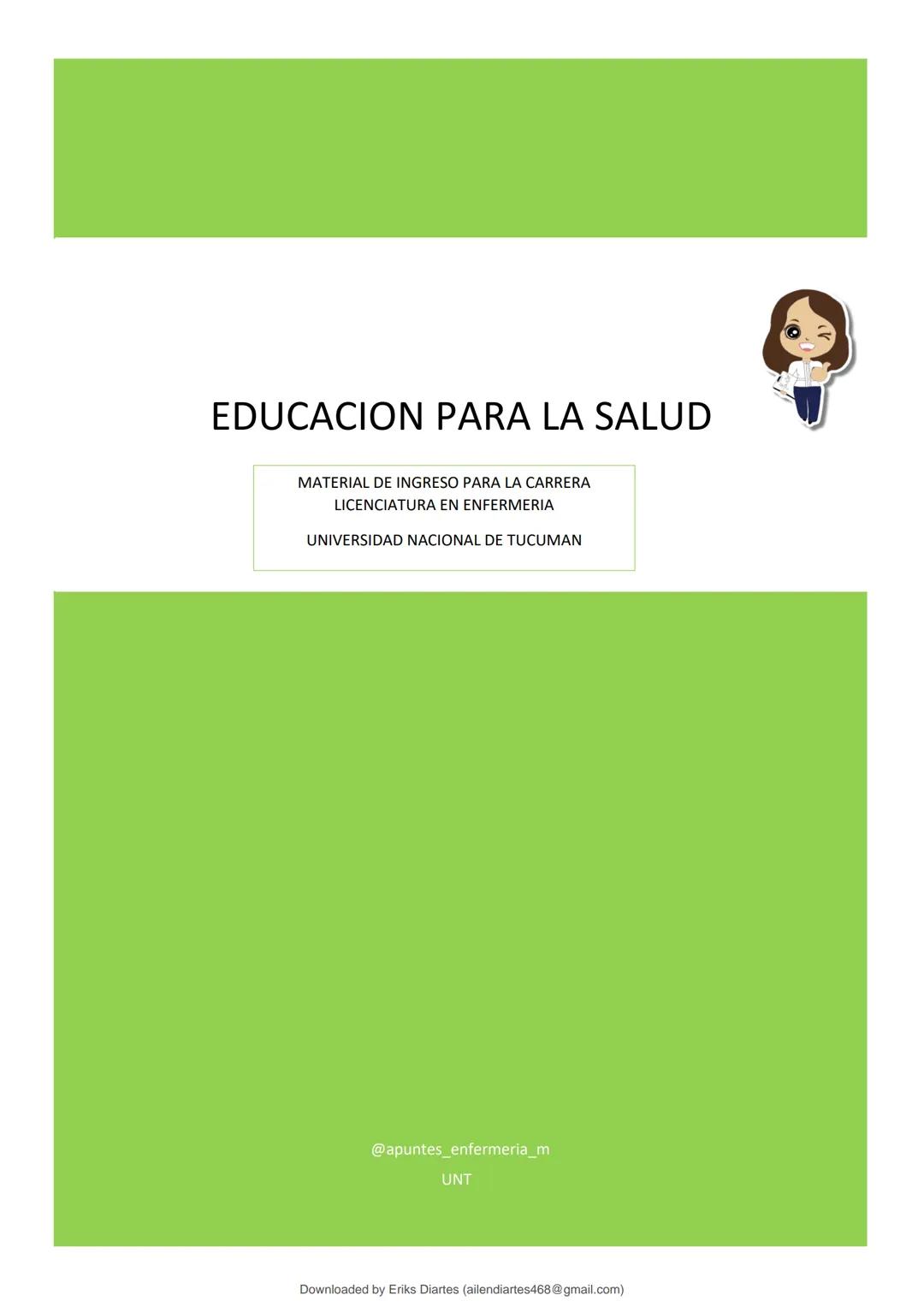 # studocu
Educacion PARA LA Salud - EUE - Lic. en Enfermeria
Educación para la Salud (Universidad Nacional de Tucumán)
Scan to open on S