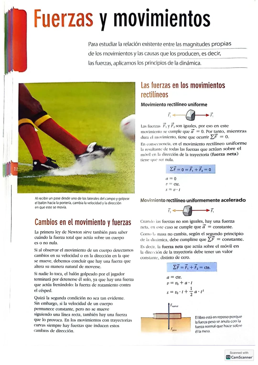 # Interacciones y fuerzas
¿Por qué cae una pelota? ¿Por qué se mueve un clip al acercarle
un imán? Porque en ambos casos existe una interac