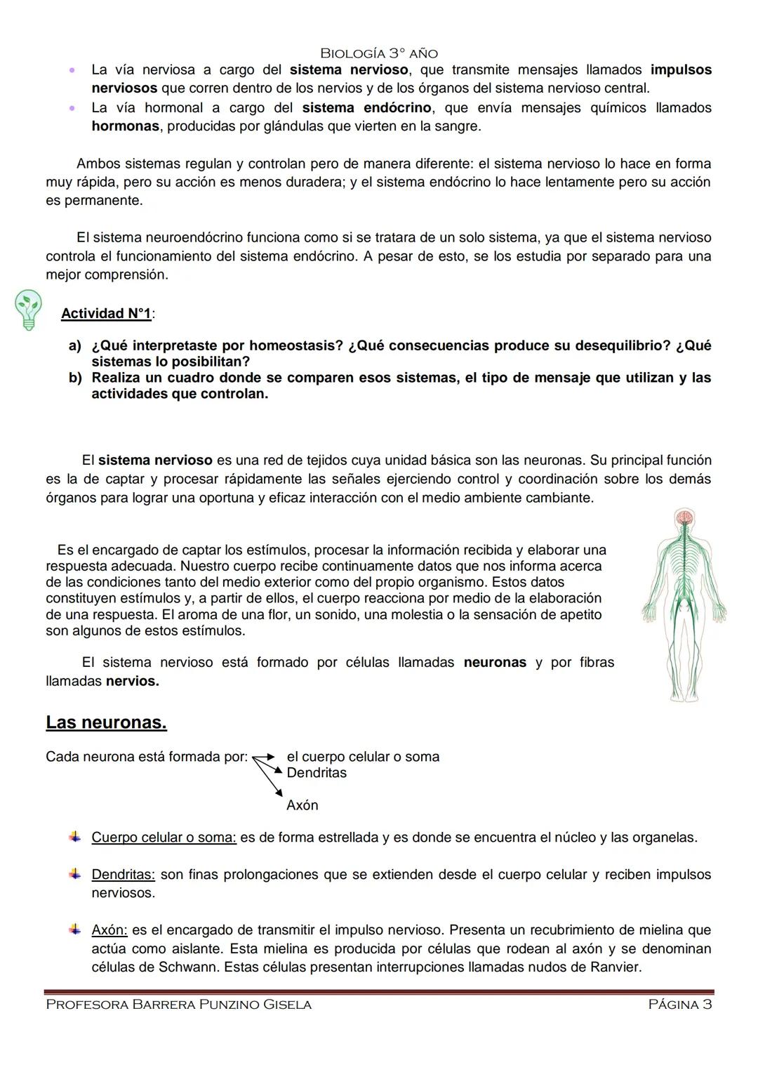 --- OCR Start ---
BIOLOGÍA 3º ΑΝΟ
Escuela N° 4-155 "Ernesto Pérez
Cuesta"
Biología
Alumno:
Año:
PROFESORA BARRERA PUNZINO GISELA
PÁGINA 1
--