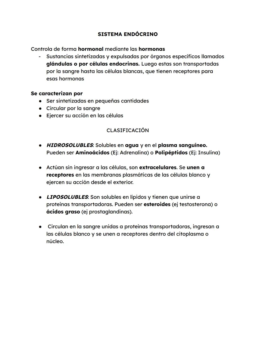 --- OCR Start ---
SISTEMA ENDOCRINO
Controla de forma hormonal mediante las hormonas
- Sustancias sintetizadas y expulsadas por órganos espe