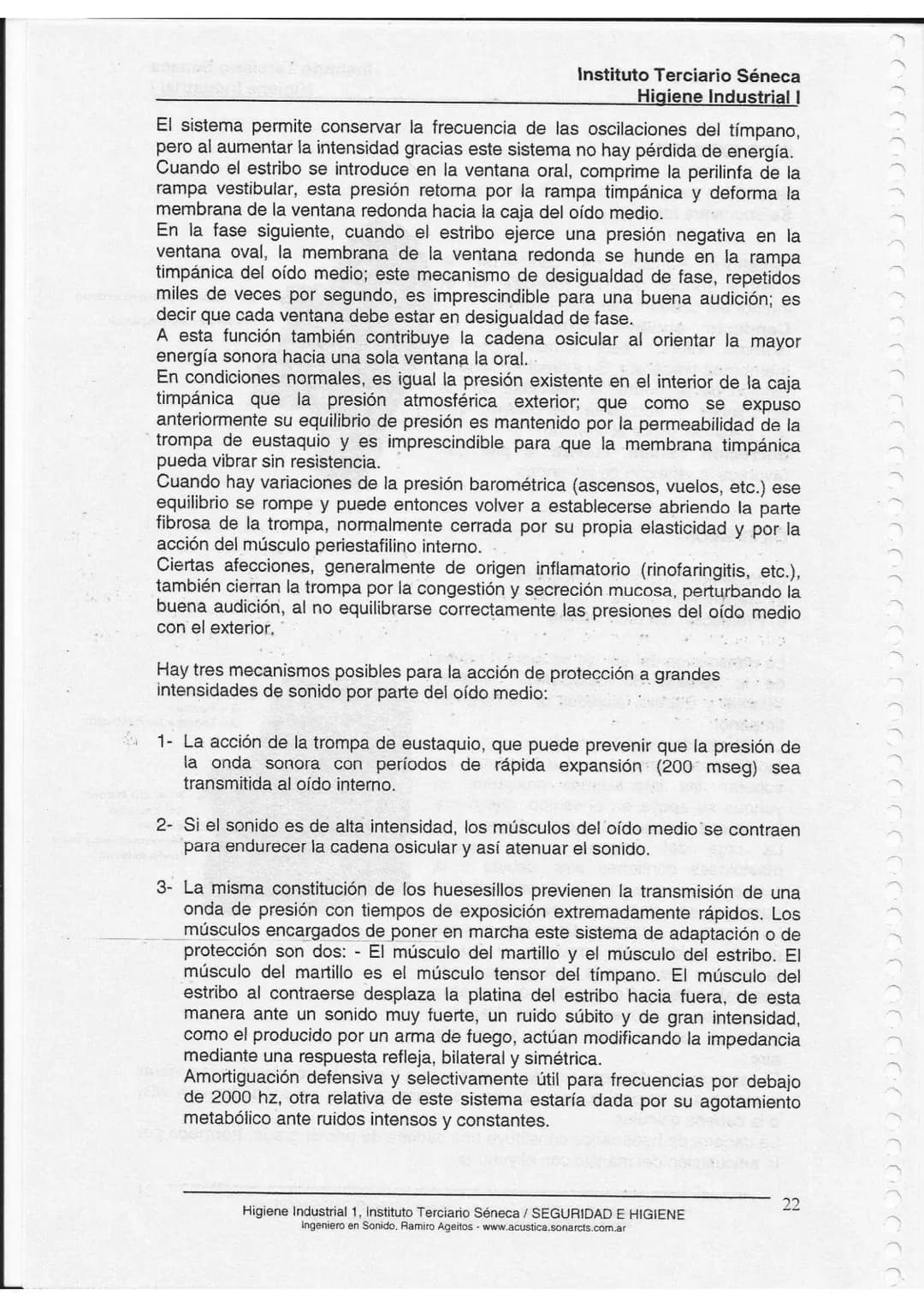 CCCCCCCCC
))))))))))))))))))))))))))))
Instituto Terciario Séneca
Higiene Industrial I
Unidad 2
Fisiología de la Audición
Unidad 2:
Estru