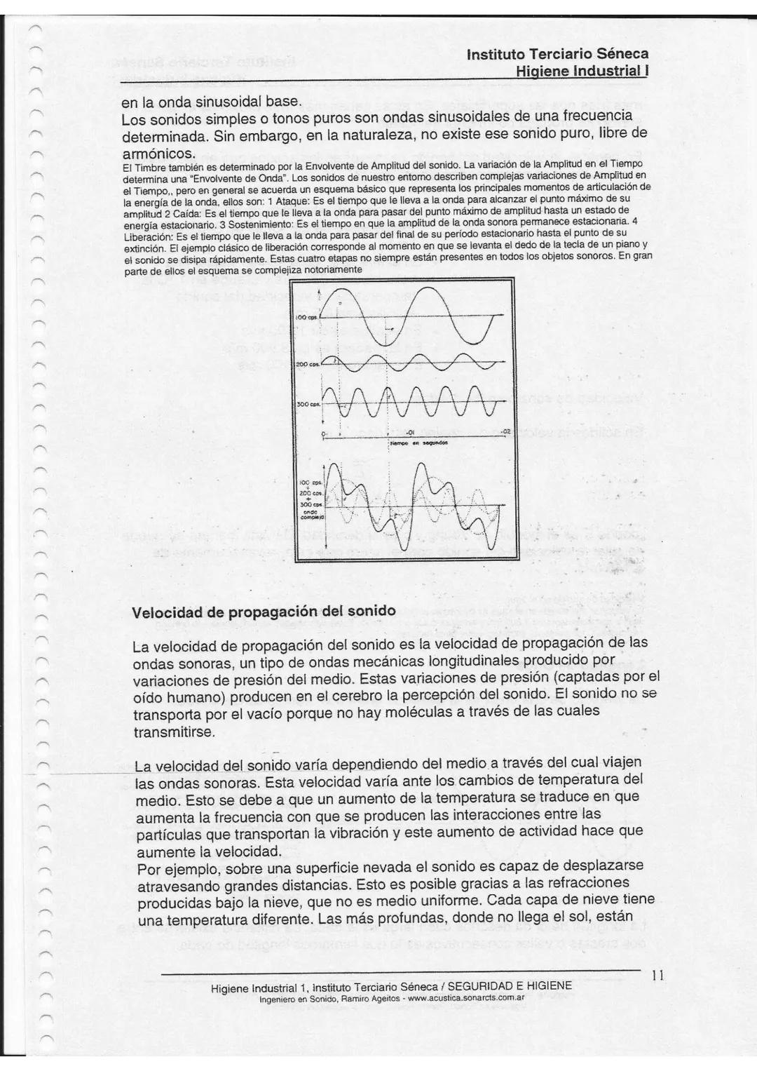 Instituto Terciario Séneca
Higiene Industrial I
Unidad 1
# Acústica Básica
Unidad 1:
En la presente unidad, se abordan los conceptos bá