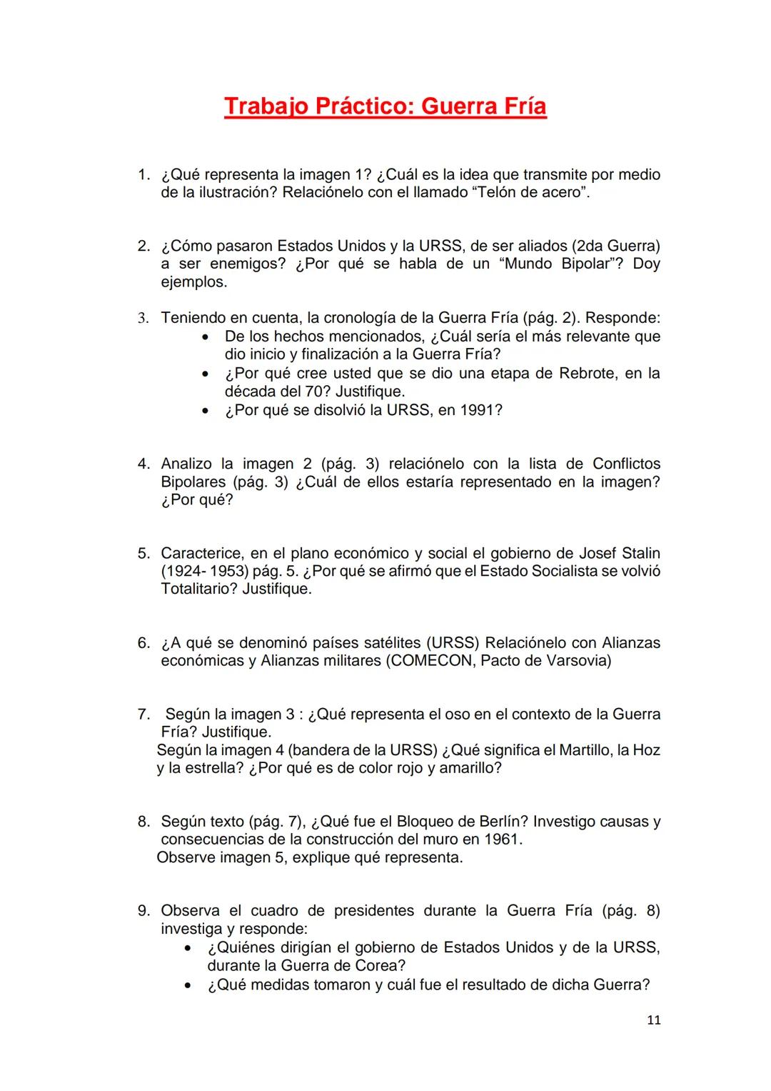 # LA GUERRA FRÍA(1947- 1989)
Una vez finalizada la Segunda Guerra Mundial, Estados Unidos (capitalista) y la U.R.S.S (socialista) comienzan