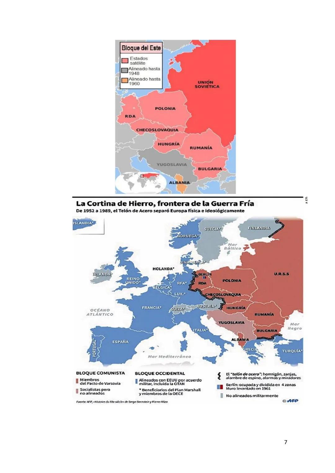 # LA GUERRA FRÍA(1947- 1989)
Una vez finalizada la Segunda Guerra Mundial, Estados Unidos (capitalista) y la U.R.S.S (socialista) comienzan