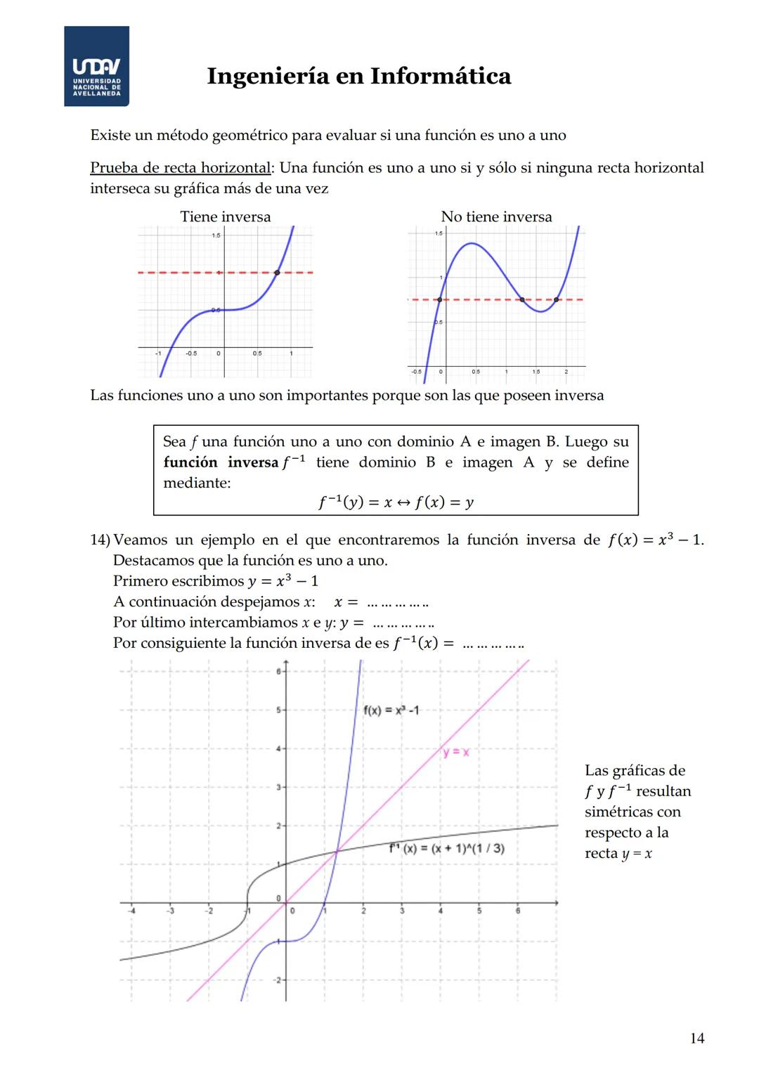 # Ingeniería en Informática
* El área de un triángulo equilátero es $A = \frac{\sqrt{3}}{4}a^2$, el área depende únicamente de una variable