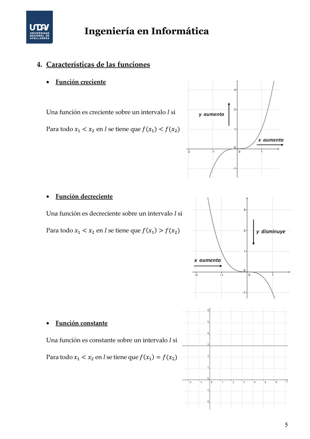 # Ingeniería en Informática
* El área de un triángulo equilátero es $A = \frac{\sqrt{3}}{4}a^2$, el área depende únicamente de una variable