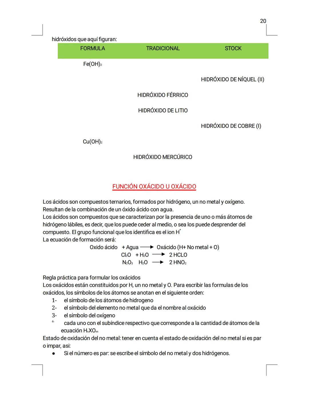 PROF. ALEJANDRA PALOMEQUE
PROF. DINA STUMM
# FORMACION
# DE
# COMPUESTOS
# INORGANICOS
OXIDOS, HIDRUROS, HIDROXIDOS,
HIDRACIDOS, OXOACIDOS