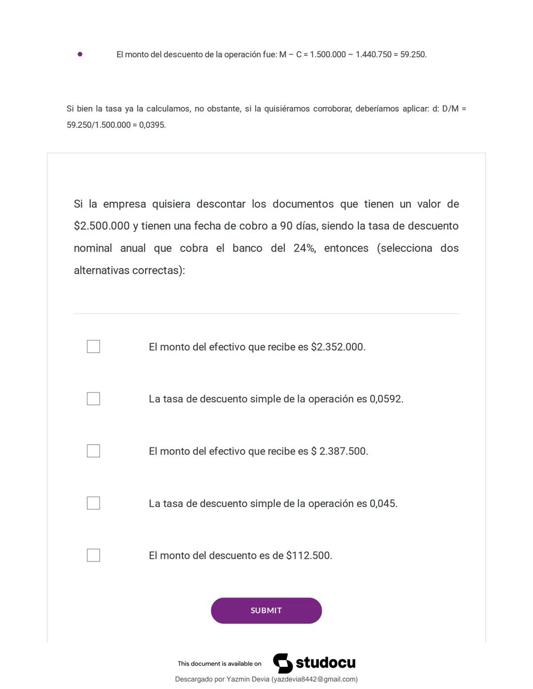 # ANÁLISIS
# CUANTITATIVO
# FINANCIERO
This document is available on
Descargado por Jazmín Devia (yazdevia8442@gmail.com)
studocu # LECCI