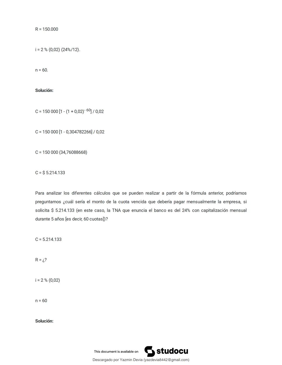 # ANÁLISIS
# CUANTITATIVO
# FINANCIERO
This document is available on
Descargado por Jazmín Devia (yazdevia8442@gmail.com)
studocu # LECCI