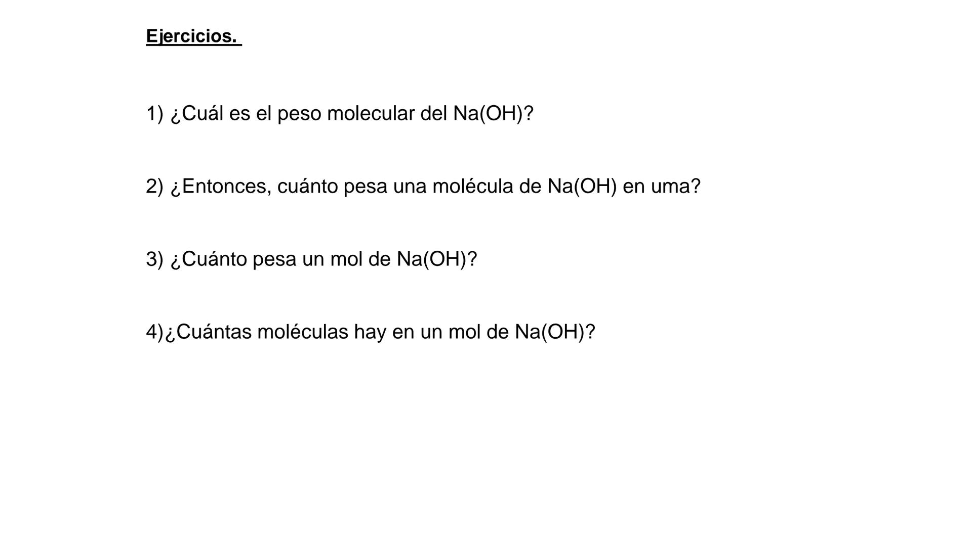 # Teórico-Práctico N° 2
Peso atómico. Peso relativo.
Concepto de mol. Masa molar.
Reacciones químicas. Equilibrio químico.
Estequiometría.