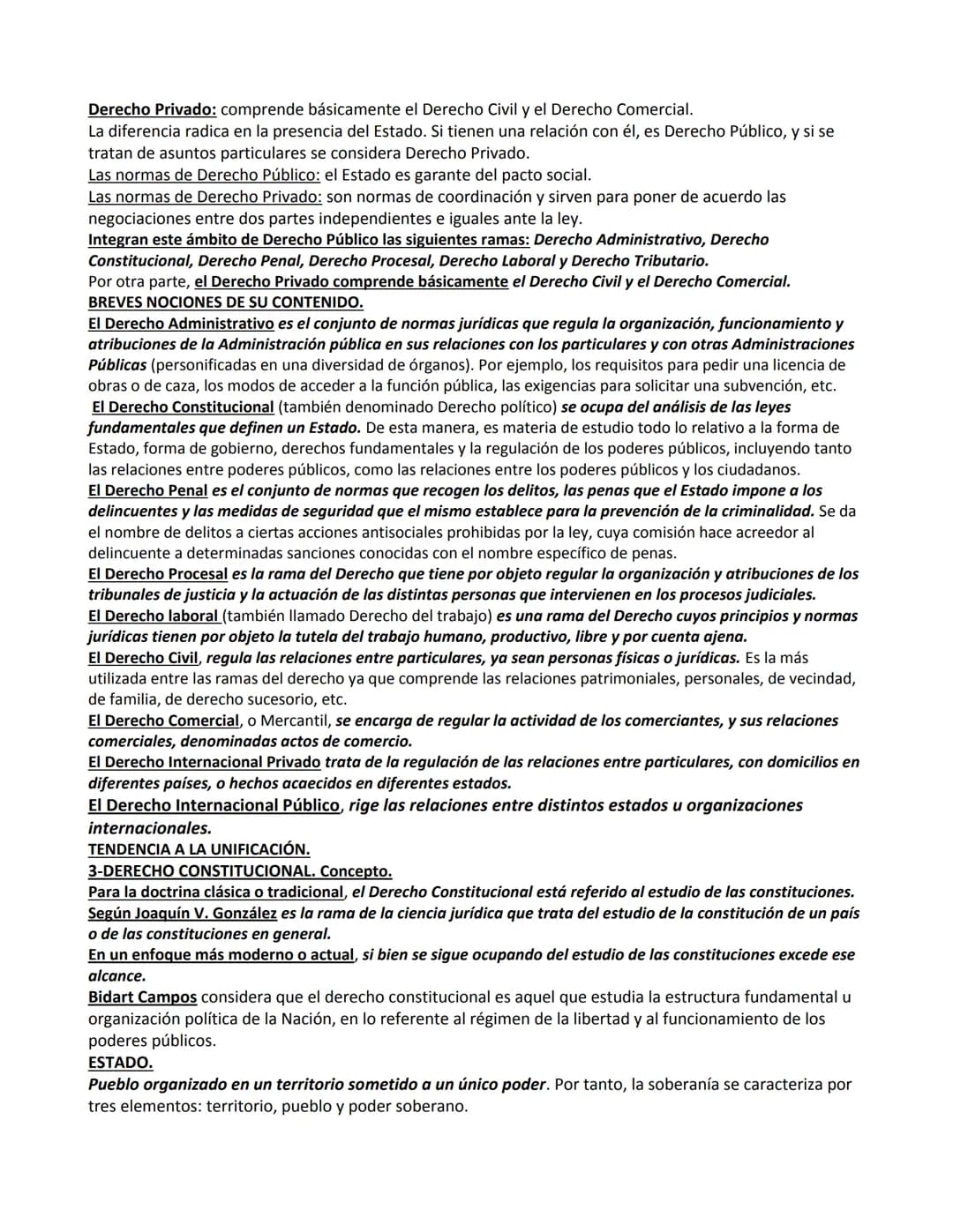 DERECHO PRIVADO I.
BOLILLA N°1 - EL DERECHO.
1-DERECHO EN GENERAL. Concepto:
El derecho es un conjunto de normas constituidas por normas