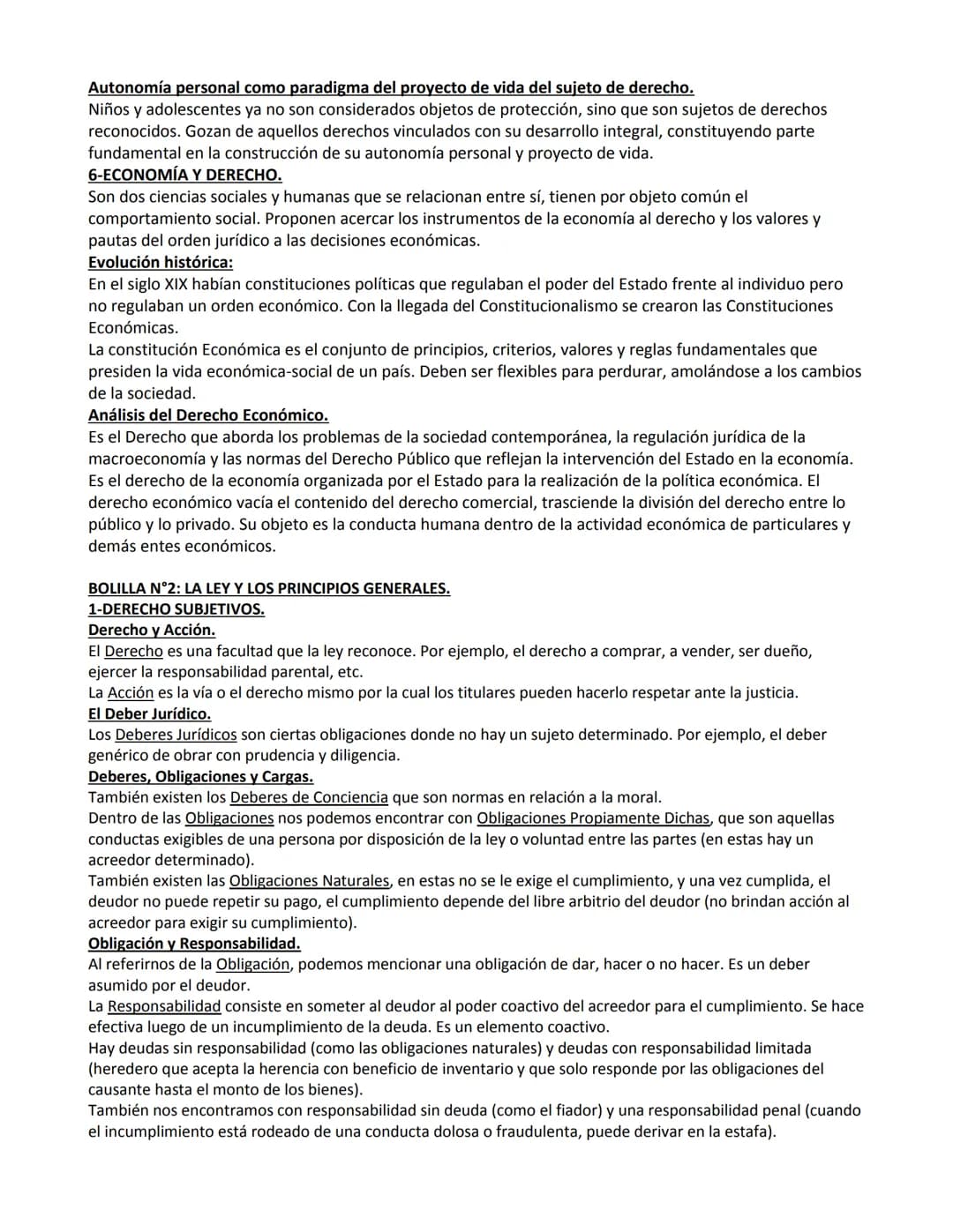 DERECHO PRIVADO I.
BOLILLA N°1 - EL DERECHO.
1-DERECHO EN GENERAL. Concepto:
El derecho es un conjunto de normas constituidas por normas