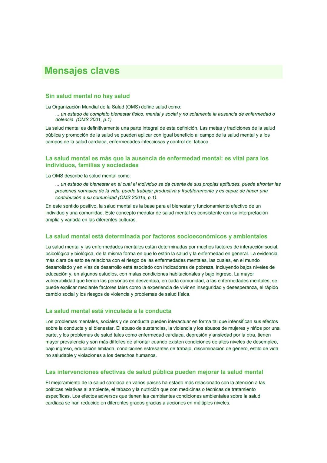 # Promoción de la Salud Mental
CONCEPTOS * EVIDENCIA EMERGENTE * PRÁCTICA
# INFORME COMPENDIADO
Un Informe de la
Organización Mundial de l