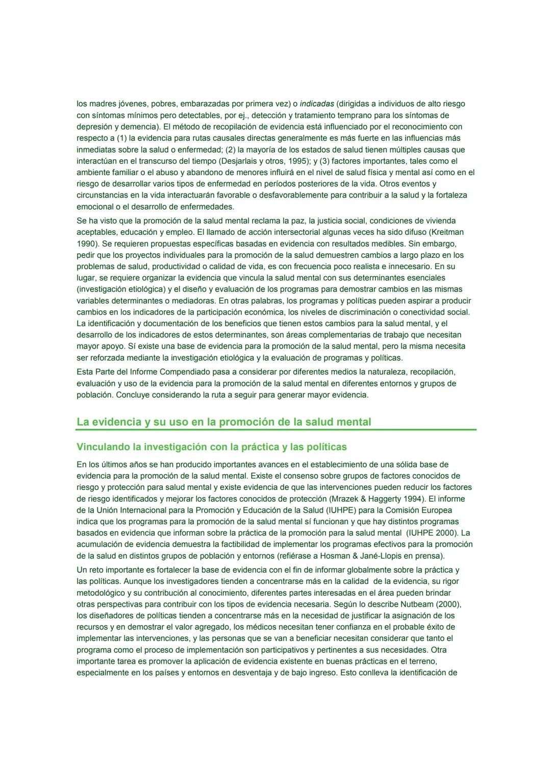 # Promoción de la Salud Mental
CONCEPTOS * EVIDENCIA EMERGENTE * PRÁCTICA
# INFORME COMPENDIADO
Un Informe de la
Organización Mundial de l