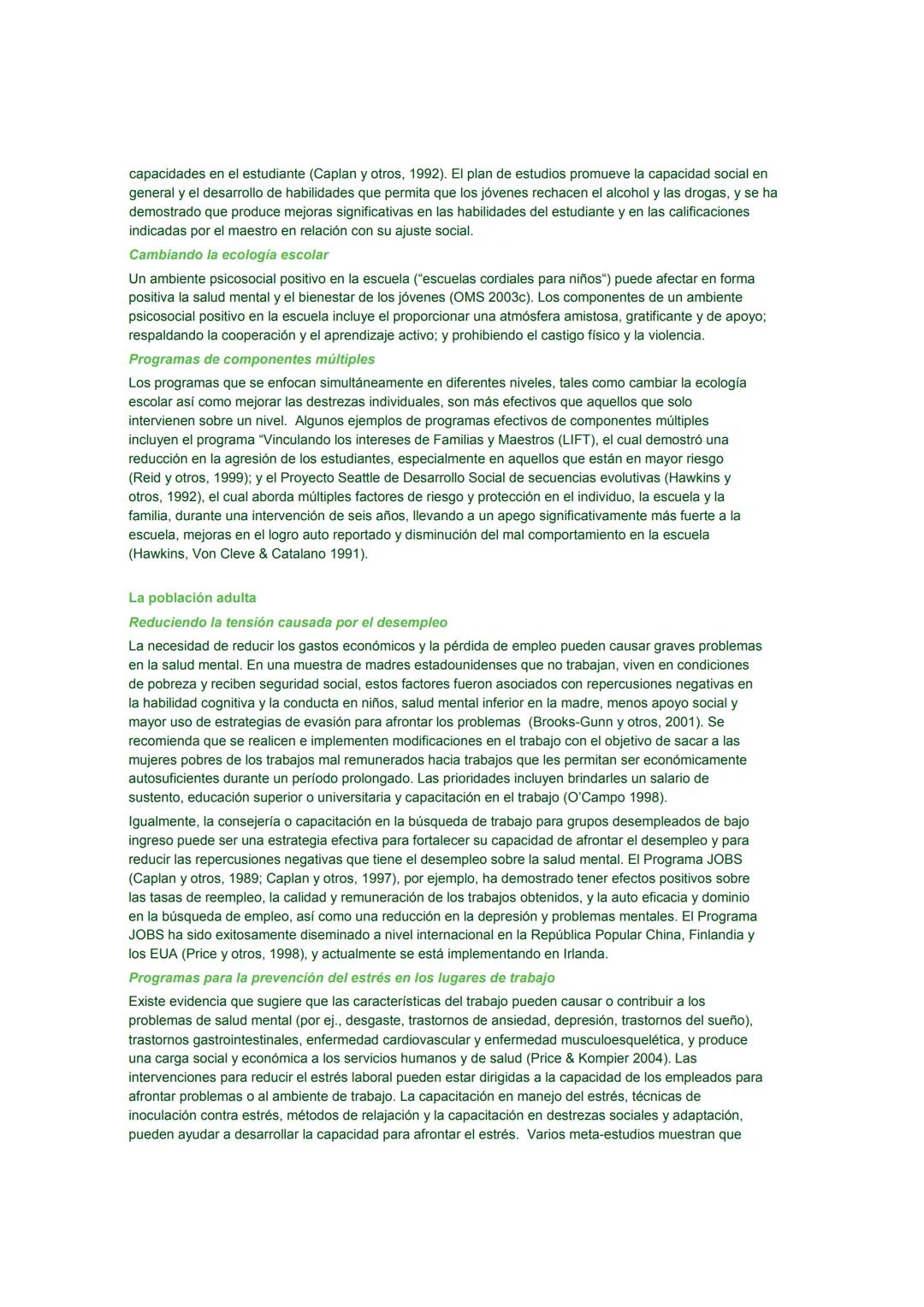 # Promoción de la Salud Mental
CONCEPTOS * EVIDENCIA EMERGENTE * PRÁCTICA
# INFORME COMPENDIADO
Un Informe de la
Organización Mundial de l