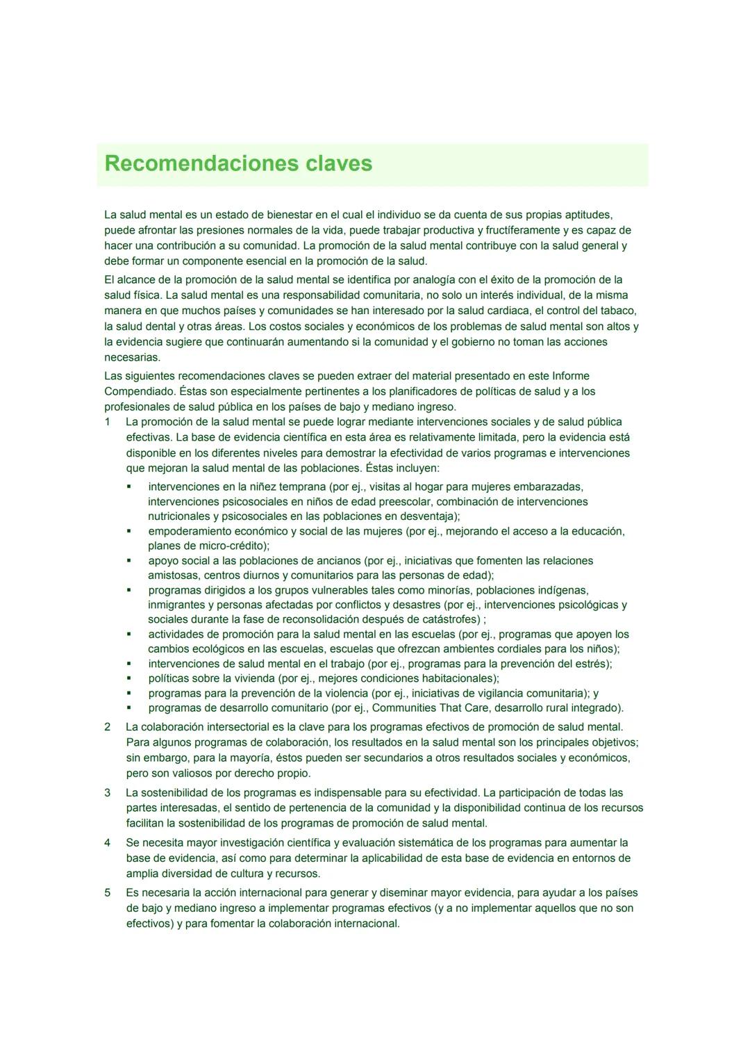 # Promoción de la Salud Mental
CONCEPTOS * EVIDENCIA EMERGENTE * PRÁCTICA
# INFORME COMPENDIADO
Un Informe de la
Organización Mundial de l