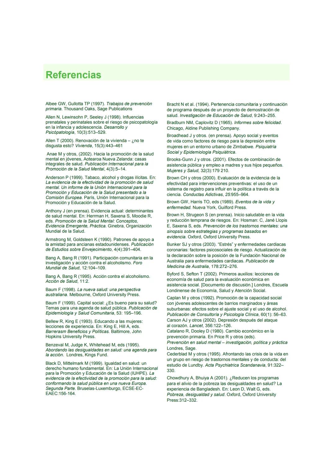 # Promoción de la Salud Mental
CONCEPTOS * EVIDENCIA EMERGENTE * PRÁCTICA
# INFORME COMPENDIADO
Un Informe de la
Organización Mundial de l