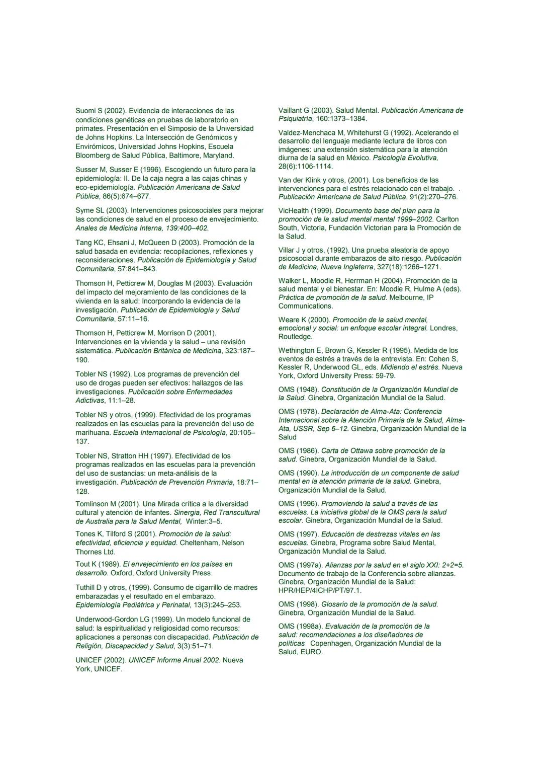 # Promoción de la Salud Mental
CONCEPTOS * EVIDENCIA EMERGENTE * PRÁCTICA
# INFORME COMPENDIADO
Un Informe de la
Organización Mundial de l