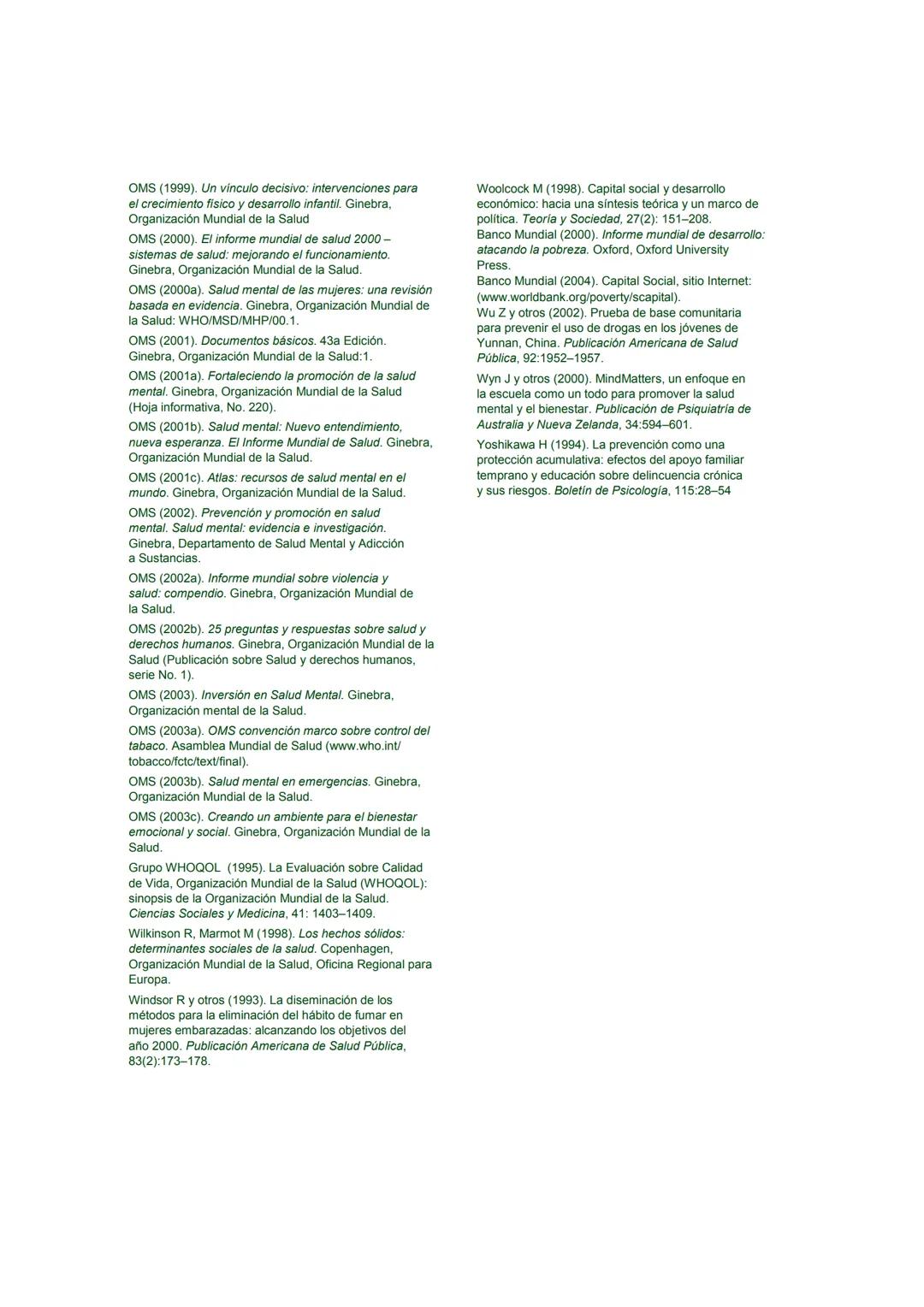 # Promoción de la Salud Mental
CONCEPTOS * EVIDENCIA EMERGENTE * PRÁCTICA
# INFORME COMPENDIADO
Un Informe de la
Organización Mundial de l