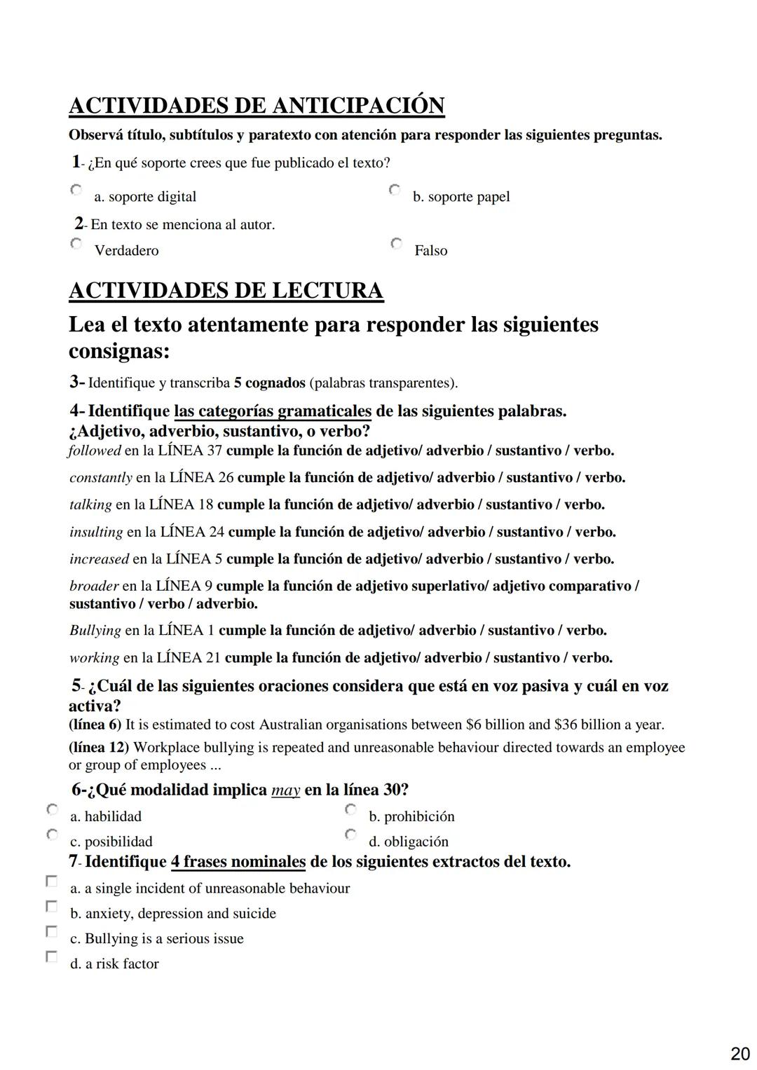 UDV
UNIVERSIDAD
NACIONAL DE
AVELLANEDA
Departamento de
CULTURA, ARTE Y COMUNICACIÓN
# Inglés I
# Cuadernillo de Textos
versión 2025
f U