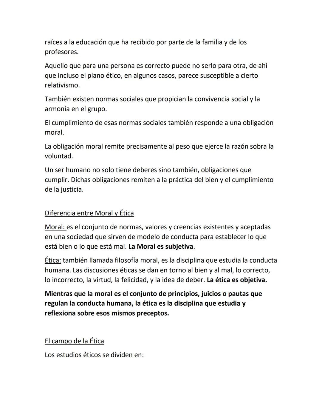 Definición de Ética y Moral
Unidad 1
La ética o filosofía moral es la rama de la filosofía que estudia la conducta
humana, lo correcto y lo