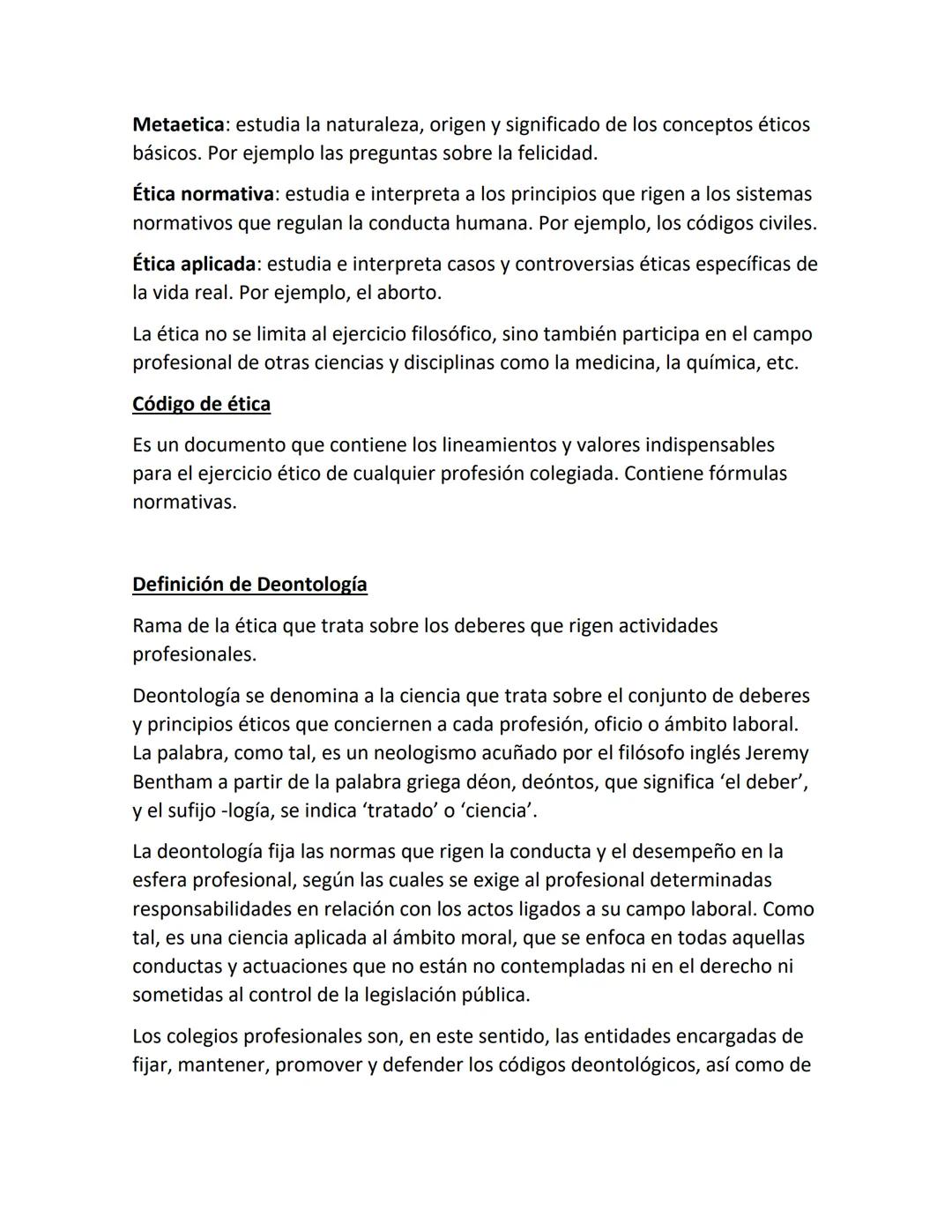 Definición de Ética y Moral
Unidad 1
La ética o filosofía moral es la rama de la filosofía que estudia la conducta
humana, lo correcto y lo