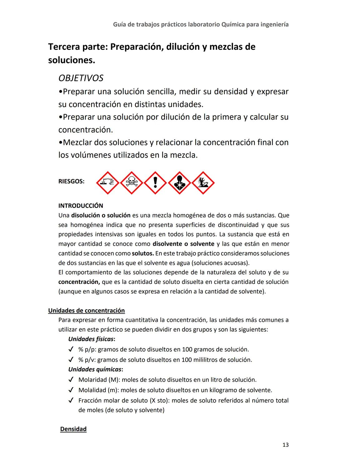 # Guía de Trabajos Prácticos
de Laboratorio
Módulo I
Primer Semestre 2025
Cátedra de Química para Ingeniería (U1901) Guía de trabajos pr