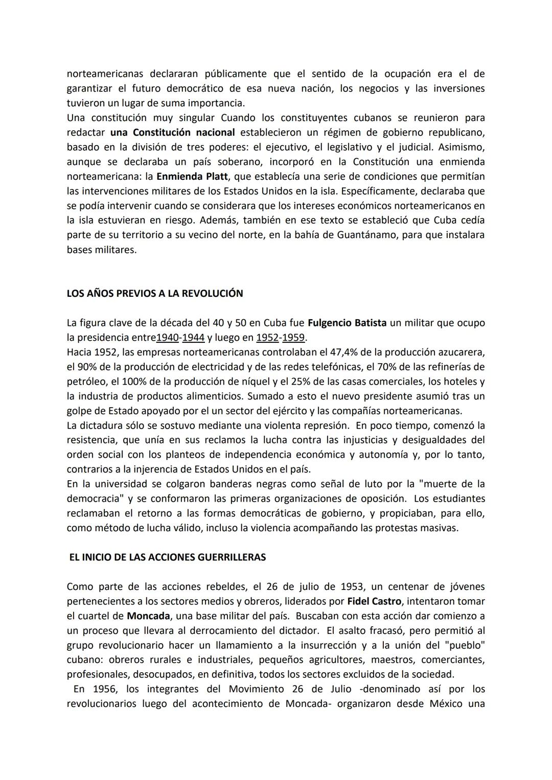 # LA GUERRA FRIA EN AMÉRICA LATINA. EL CASO DE
CUBA
REVOLUCIÓN CUBANA. 1959
EL CASO DE CUBA
Entre los años 1895 y 1898 se desarrolló, en