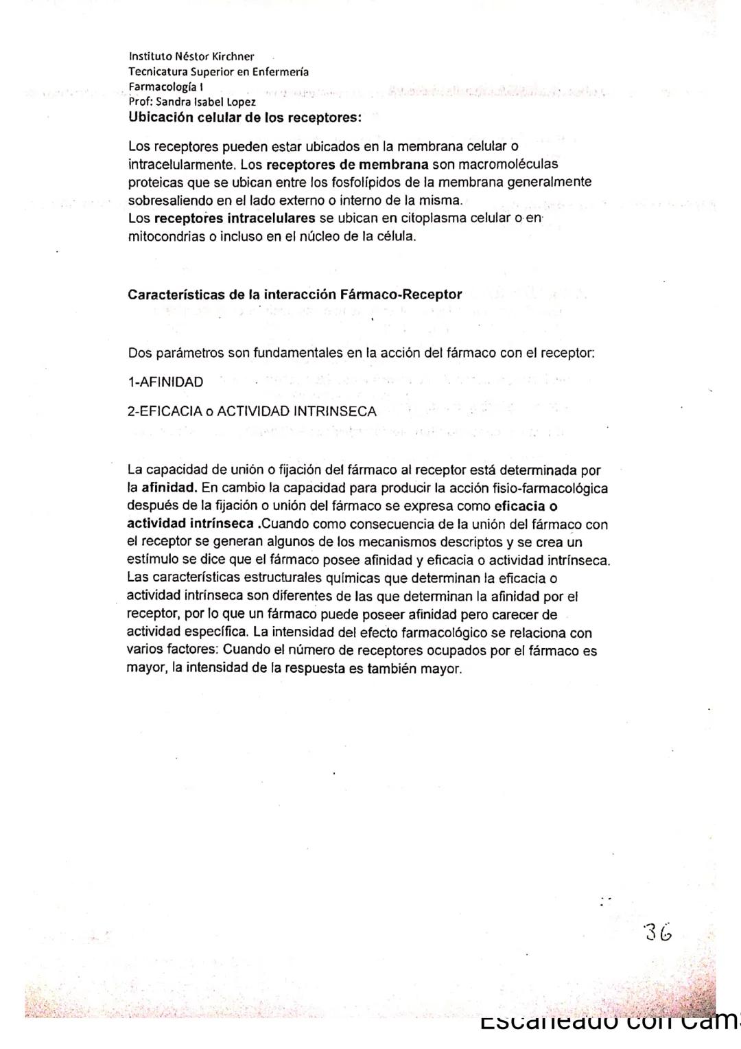 # FARMACOLOGIA
Establecimiento: Instituto Superior Técnico Industrial Dr. Néstor C. Kirchner
Carrera: Técnico Superior en Enfermería
Curs