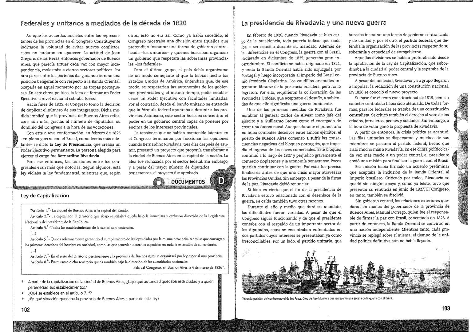 # Las economías provinciales en la década de 1820
Al finalizar las Guerras de Independencia se hi-
zo necesario reactivar la economía en las