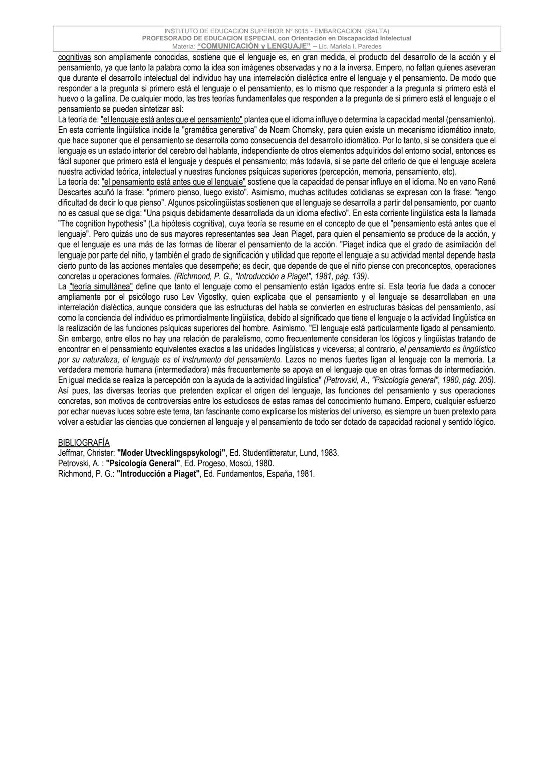 MINISTERIO DE EDUCACIÓN, CIENCIA, CULTURA Y TECNOLOGIA DE SALTA
DIRECCION GRAL. DE EDUCACIÓN SUPERIOR
INSTITUTO SUPERIOR DE FORMACION DOCEN