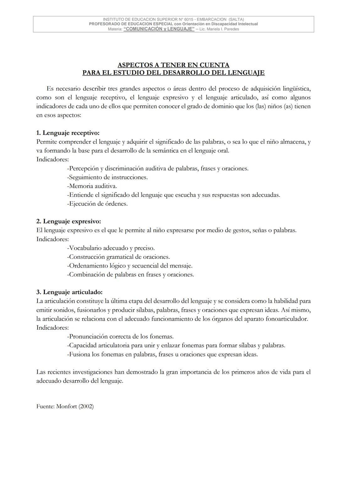 MINISTERIO DE EDUCACIÓN, CIENCIA, CULTURA Y TECNOLOGIA DE SALTA
DIRECCION GRAL. DE EDUCACIÓN SUPERIOR
INSTITUTO SUPERIOR DE FORMACION DOCEN